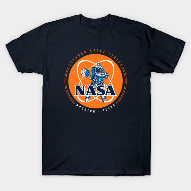 Retro NASA Astros Logo - Orange Version T-Shirt by Blake Dumesnil Designs